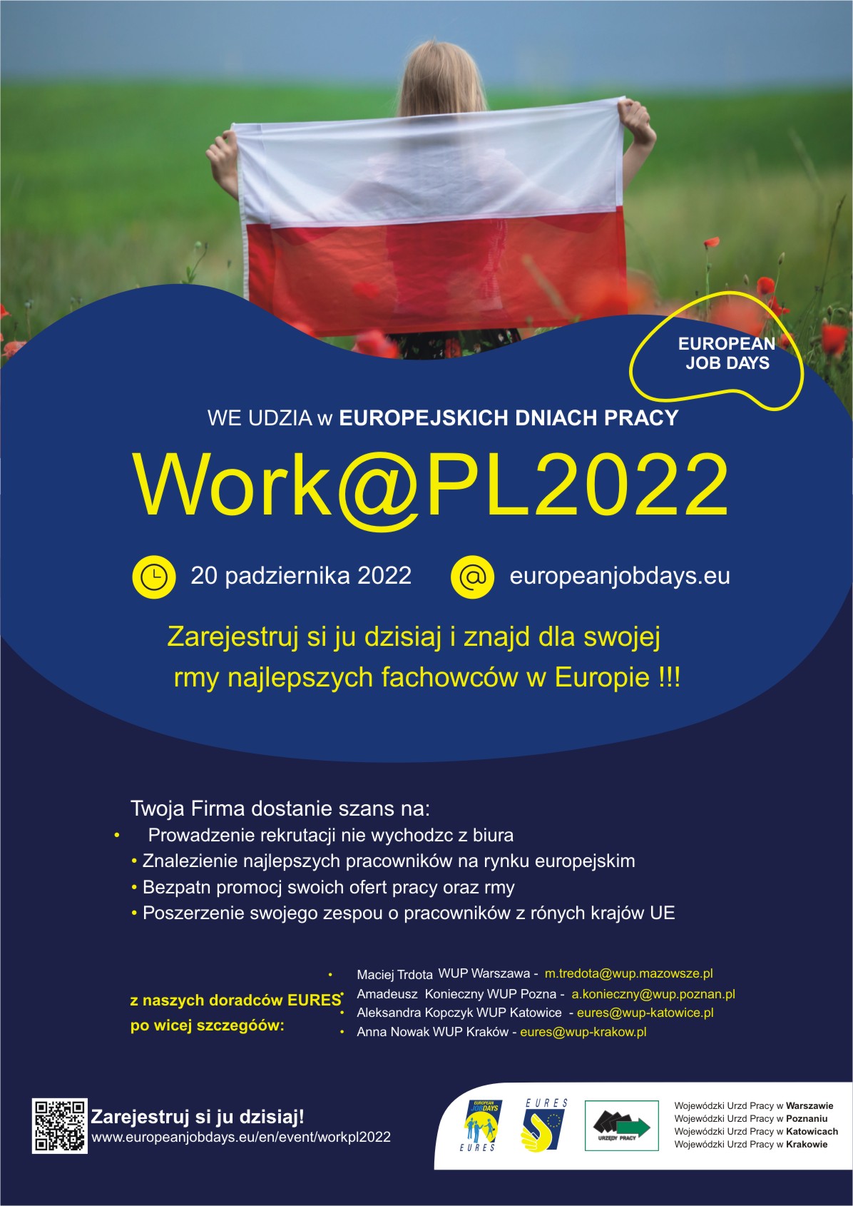 Plakat promujący wydarzenie: Europejskie Dni Pracy