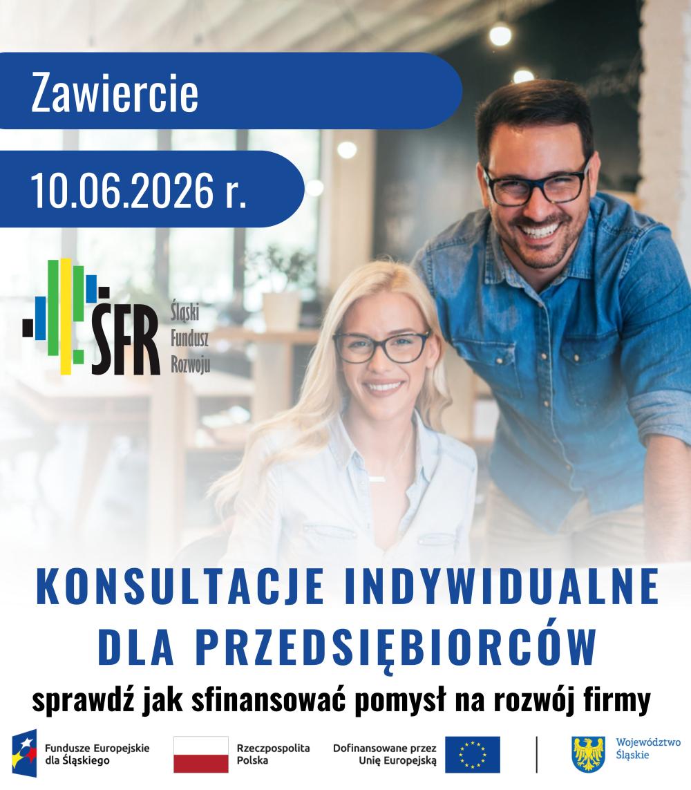 Plakat promujący wydarzenie: możliwości uzyskania vouchera na usługi innowacyjne wspierające rozwój Twojej firmy.  Podczas bezpłatnych konsultacji indywidualnych dowiesz się, jak otrzymać voucher na dofinansowanie usług, które pomogą Ci rozwinąć działalność, usprawnić procesy lub zaplanować dalszy rozwój firmy. 
